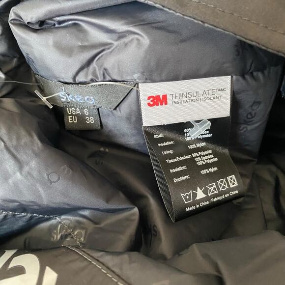 Skea NWTs Black Winter Skirt Zipper Logo Thinsulate size 6 - Picture 7 of 9